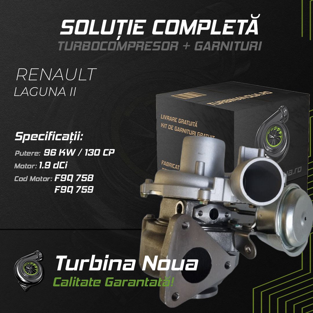 Turbina RENAULT LAGUNA II 1.9 dCi 96 KW / 130 CP Noua - Image 2