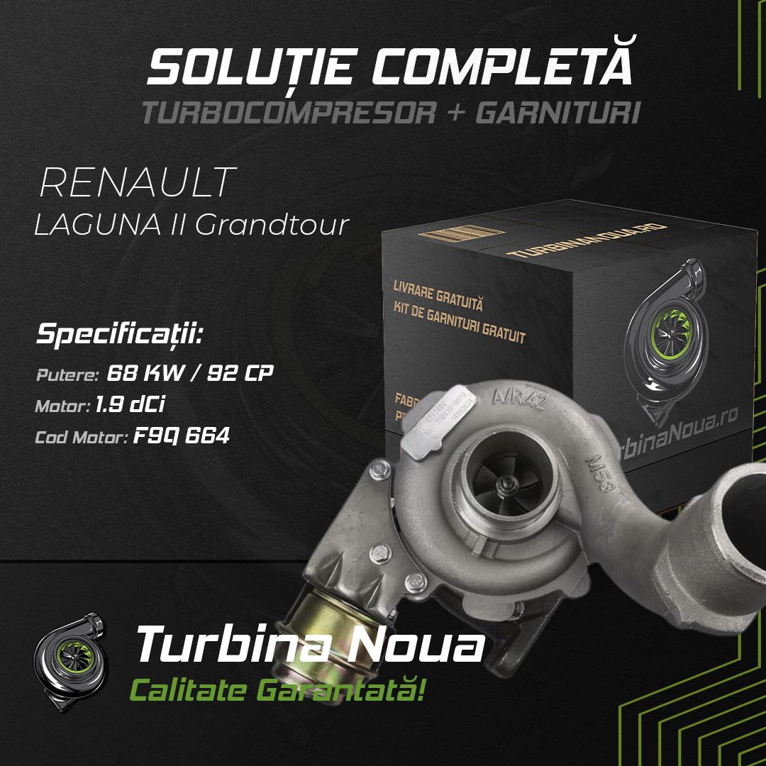 Turbina RENAULT LAGUNA II Grandtour 1.9 dCi 68 KW / 92 CP Noua - Image 2