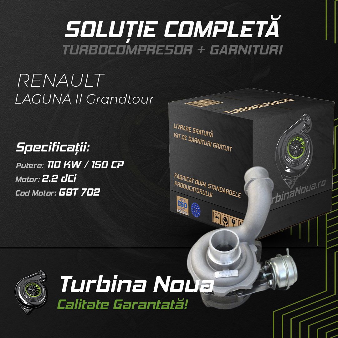 Turbina RENAULT LAGUNA II Grandtour 2.2 dCi 110 KW / 150 CP Noua - Image 2