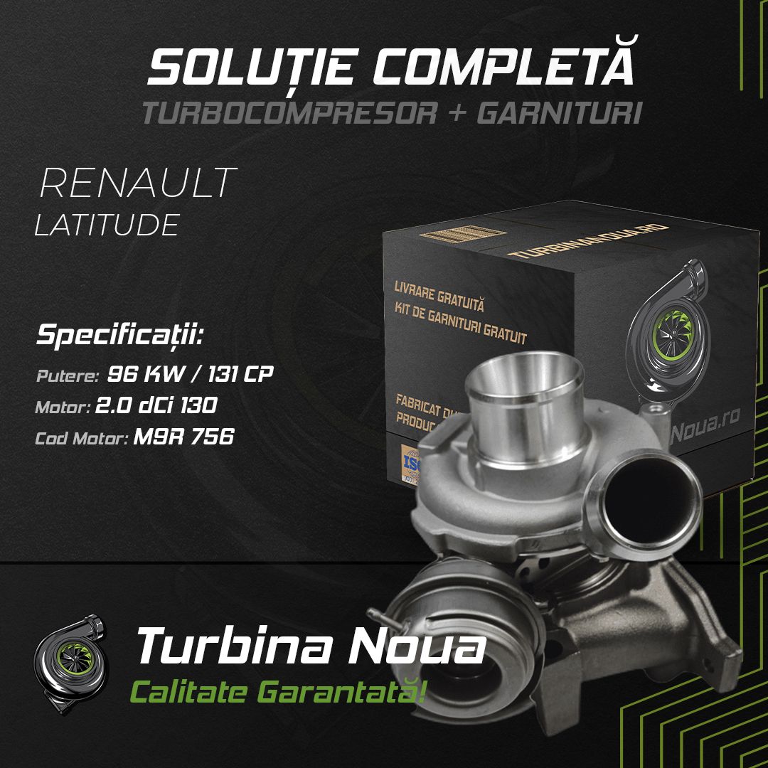 Turbina RENAULT LATITUDE 2.0 dCi 130 96 KW / 131 CP Noua - Image 2
