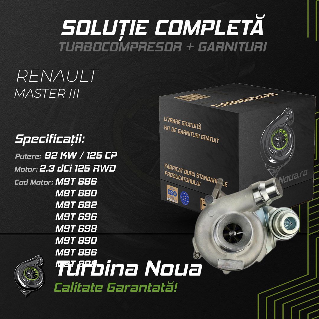 Turbina RENAULT MASTER III 2.3 dCi 125 RWD 92 KW / 125 CP Noua - Image 2