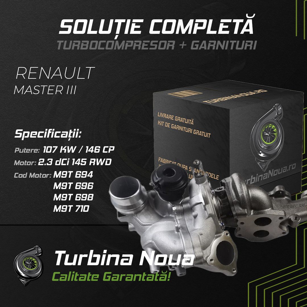 Turbina RENAULT MASTER III 2.3 dCi 145 RWD 107 KW / 146 CP Noua - Image 2