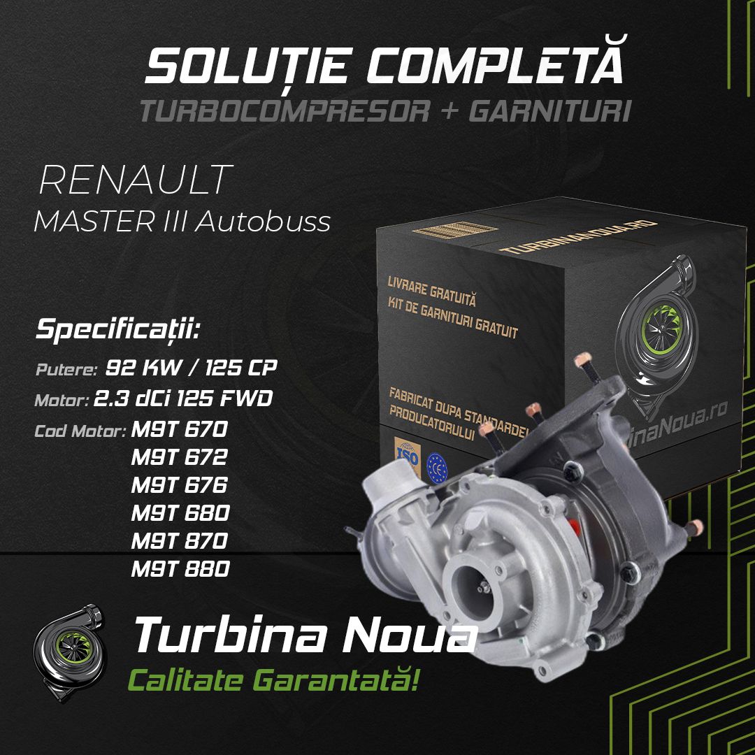 Turbina RENAULT MASTER III Autobuss 2.3 dCi 125 FWD 92 KW / 125 CP Noua - Image 2