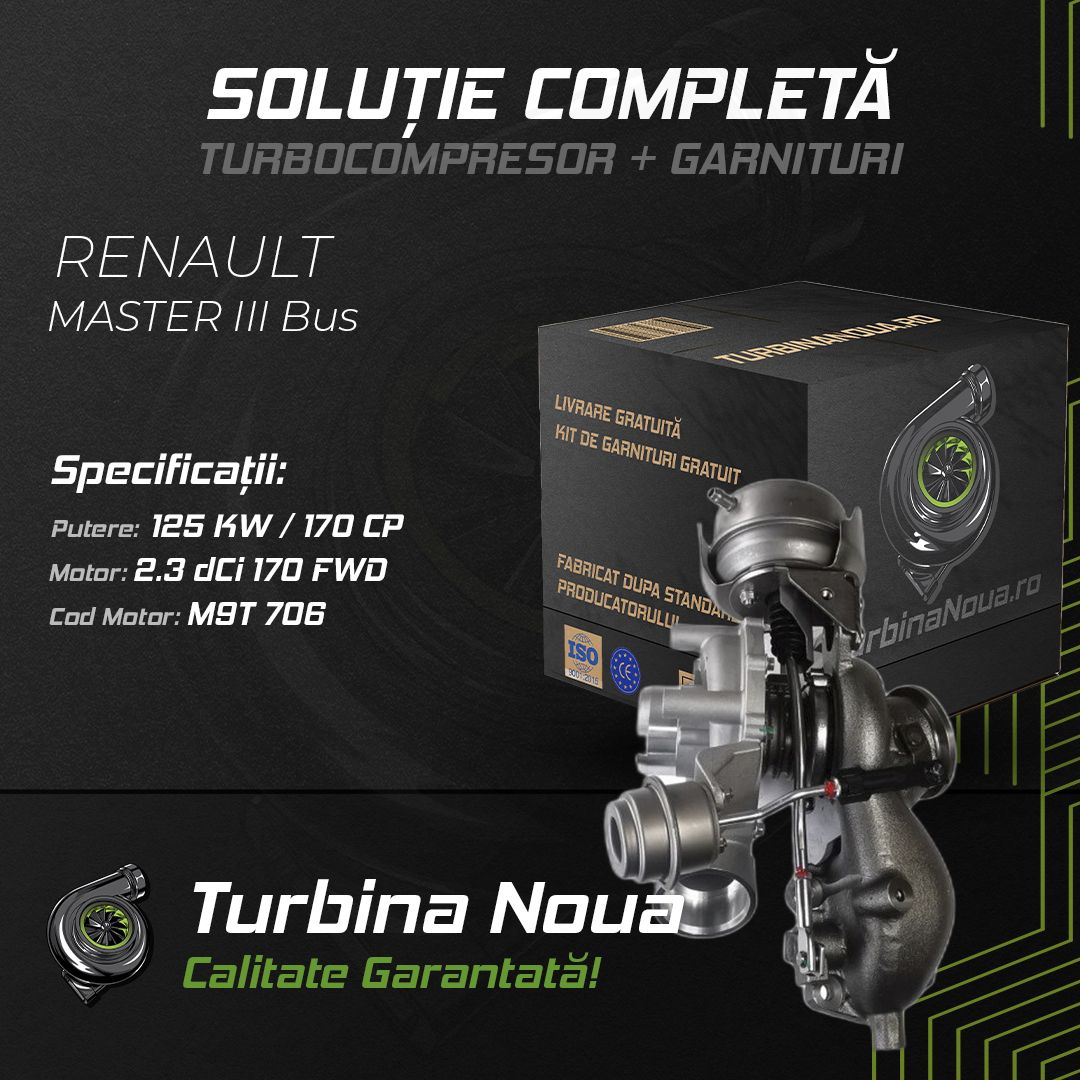 Turbina RENAULT MASTER III Bus 2.3 dCi 170 FWD 125 KW / 170 CP Noua - Image 2