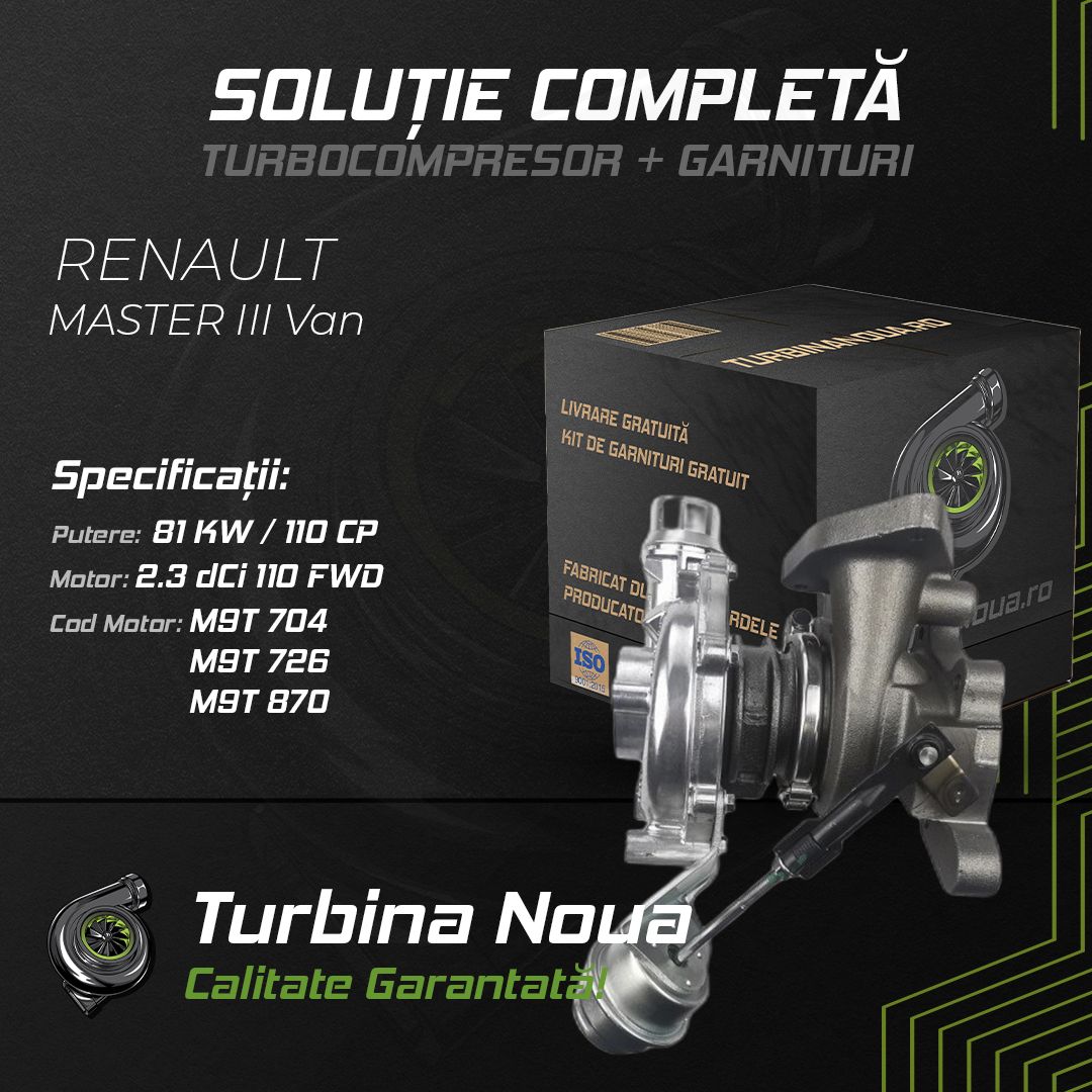 Turbina RENAULT MASTER III Van 2.3 dCi 110 FWD 81 KW / 110 CP Noua - Image 2