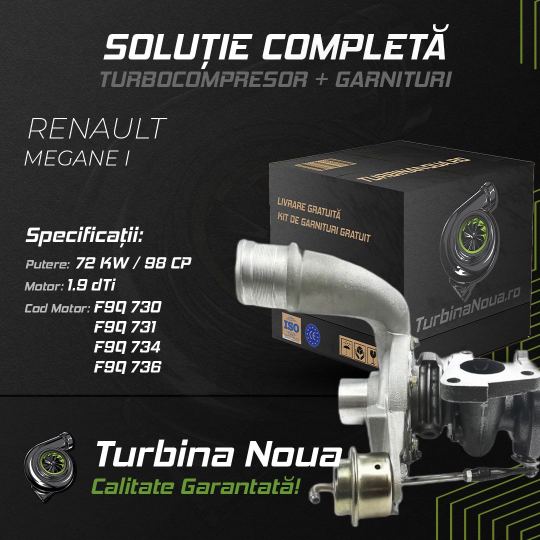 Turbina RENAULT MEGANE I 1.9 dTi 72 KW / 98 CP Noua - Image 2