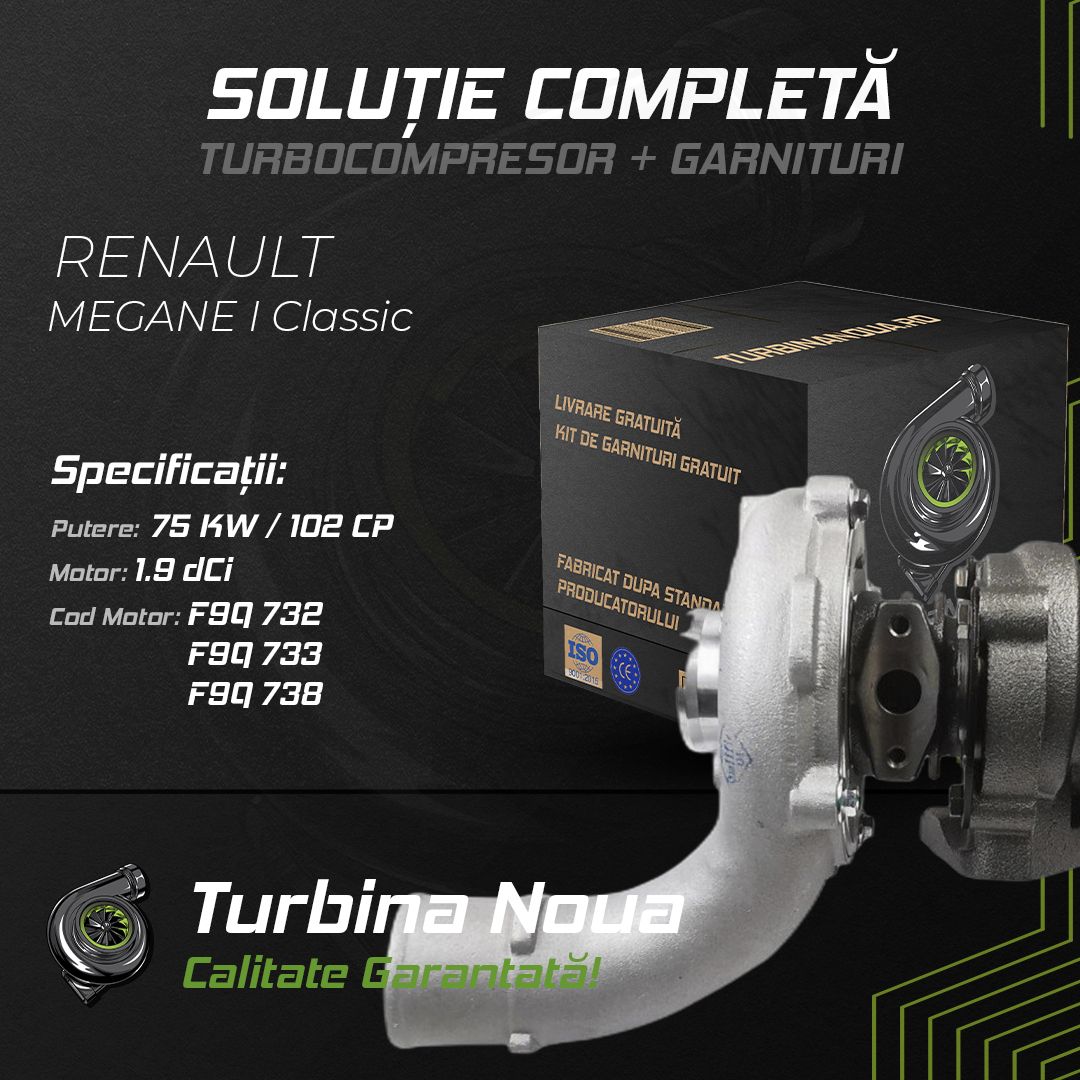 Turbina RENAULT MEGANE I Classic 1.9 dCi 75 KW / 102 CP Noua - Image 2