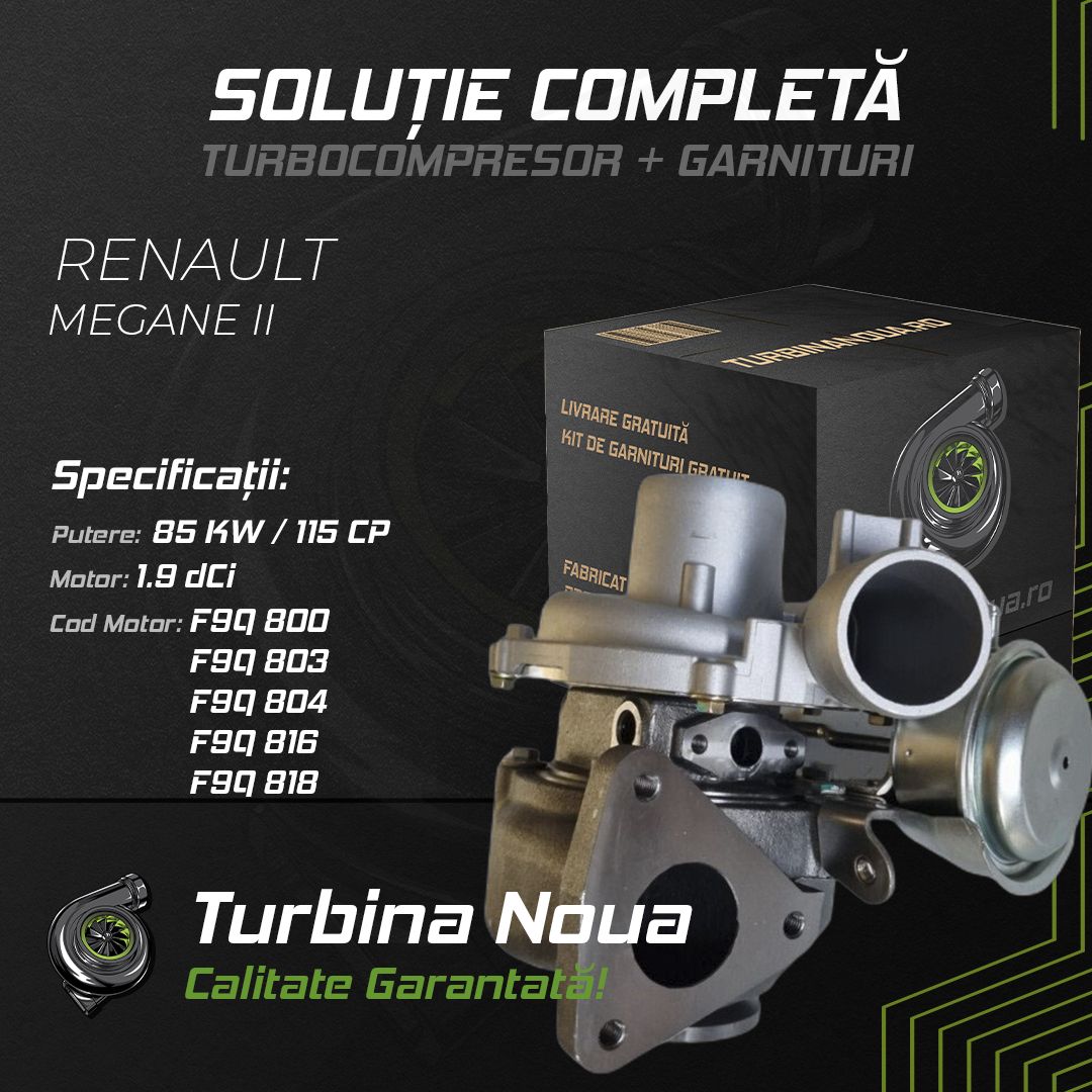Turbina RENAULT MEGANE II 1.9 dCi 85 KW / 115 CP Noua - Image 2