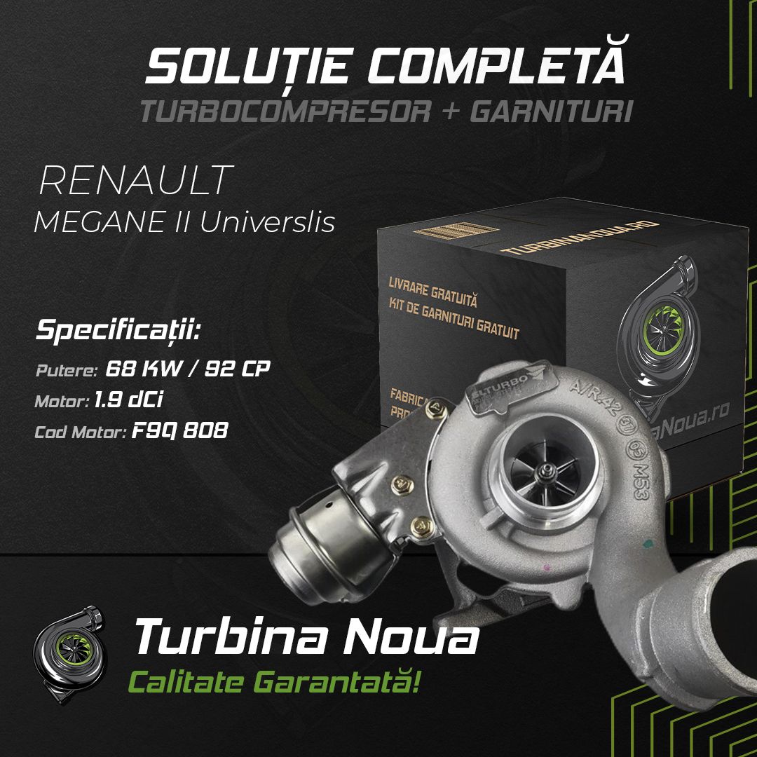 Turbina RENAULT MEGANE II Universlis 1.9 dCi 68 KW / 92 CP Noua - Image 2