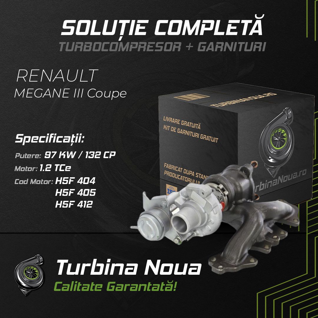 Turbina RENAULT MEGANE III Coupe 1.2 TCe 97 KW / 132 CP Noua - Image 2