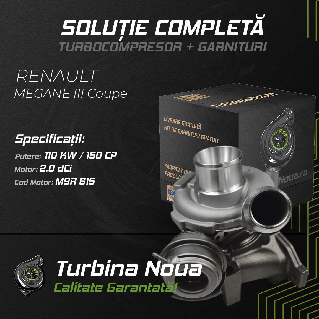 Turbina RENAULT MEGANE III Coupe 2.0 dCi 110 KW / 150 CP Noua - Image 2