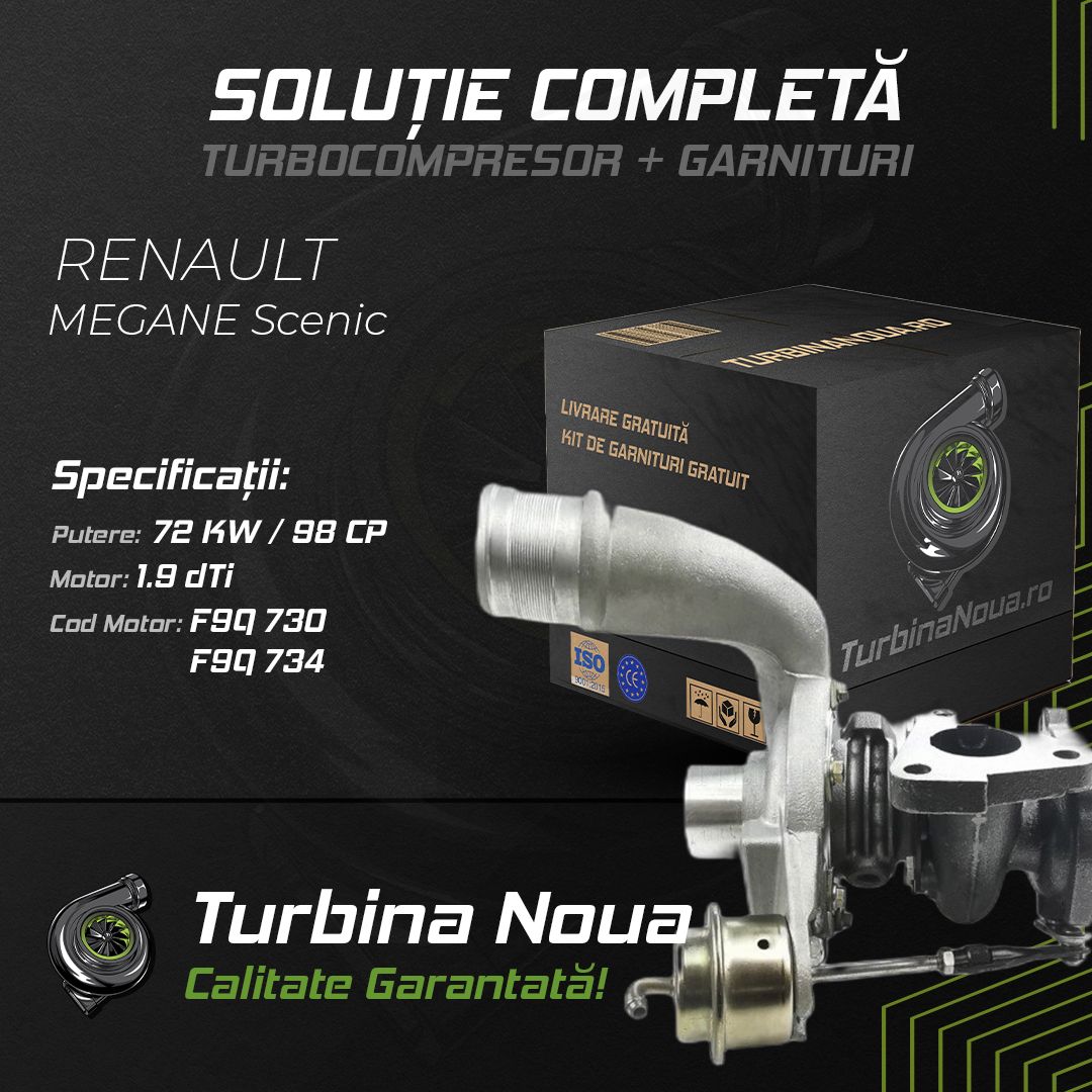 Turbina RENAULT MEGANE Scenic 1.9 dTi 72 KW / 98 CP Noua - Image 2