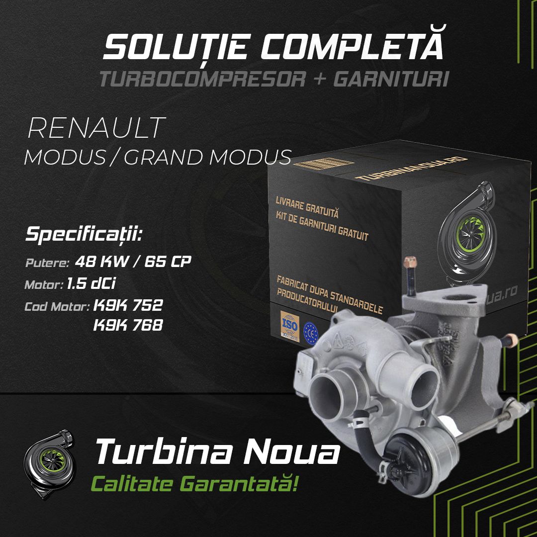 Turbina RENAULT MODUS / GRAND MODUS 1.5 dCi 48 KW / 65 CP Noua - Image 2