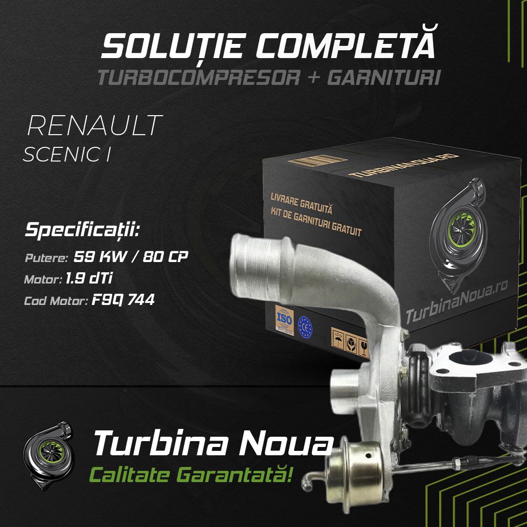 Turbina RENAULT SCENIC I 1.9 dTi 59 KW / 80 CP Noua - Image 2