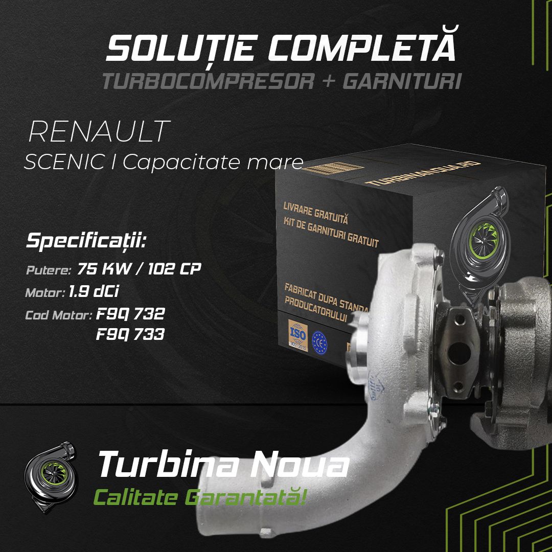 Turbina RENAULT SCENIC I Capacitate mare 1.9 dCi 75 KW / 102 CP Noua - Image 2