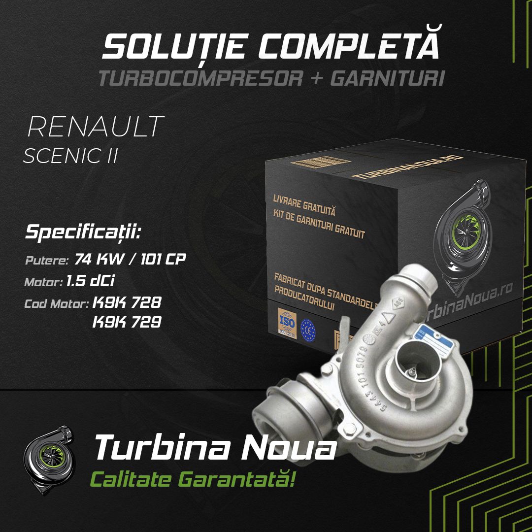 Turbina RENAULT SCENIC II 1.5 dCi 74 KW / 101 CP Noua - Image 2