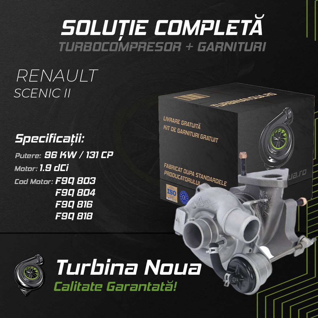 Turbina RENAULT SCENIC II 1.9 dCi 96 KW / 131 CP Noua - Image 2