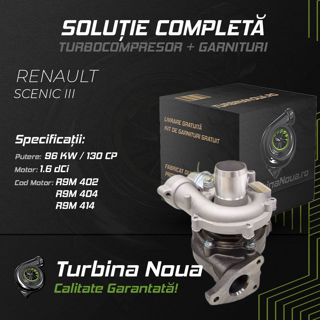 Turbina RENAULT SCENIC III 1.6 dCi 96 KW / 130 CP Noua - Image 2