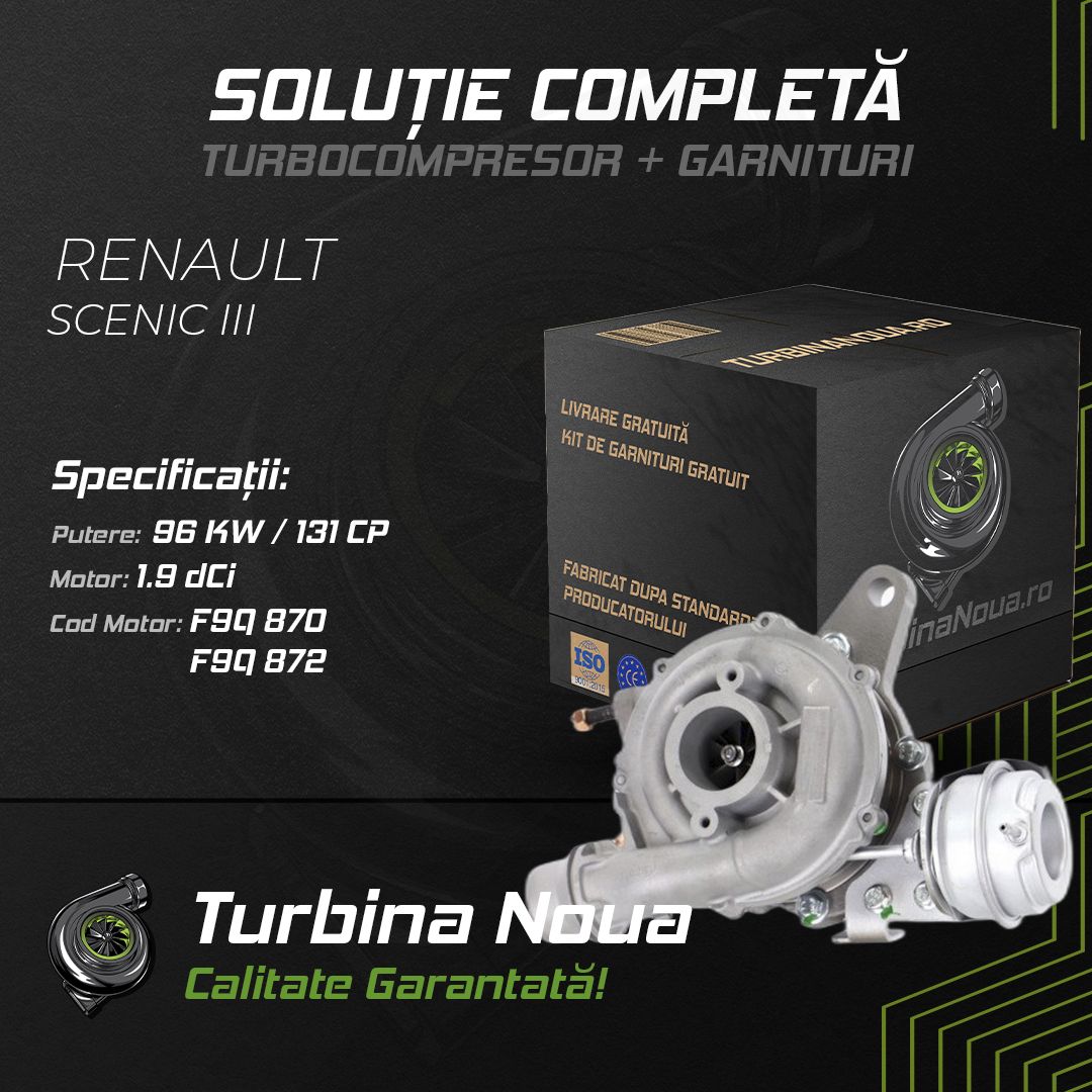 Turbina RENAULT SCENIC III 1.9 dCi 96 KW / 131 CP Noua - Image 2