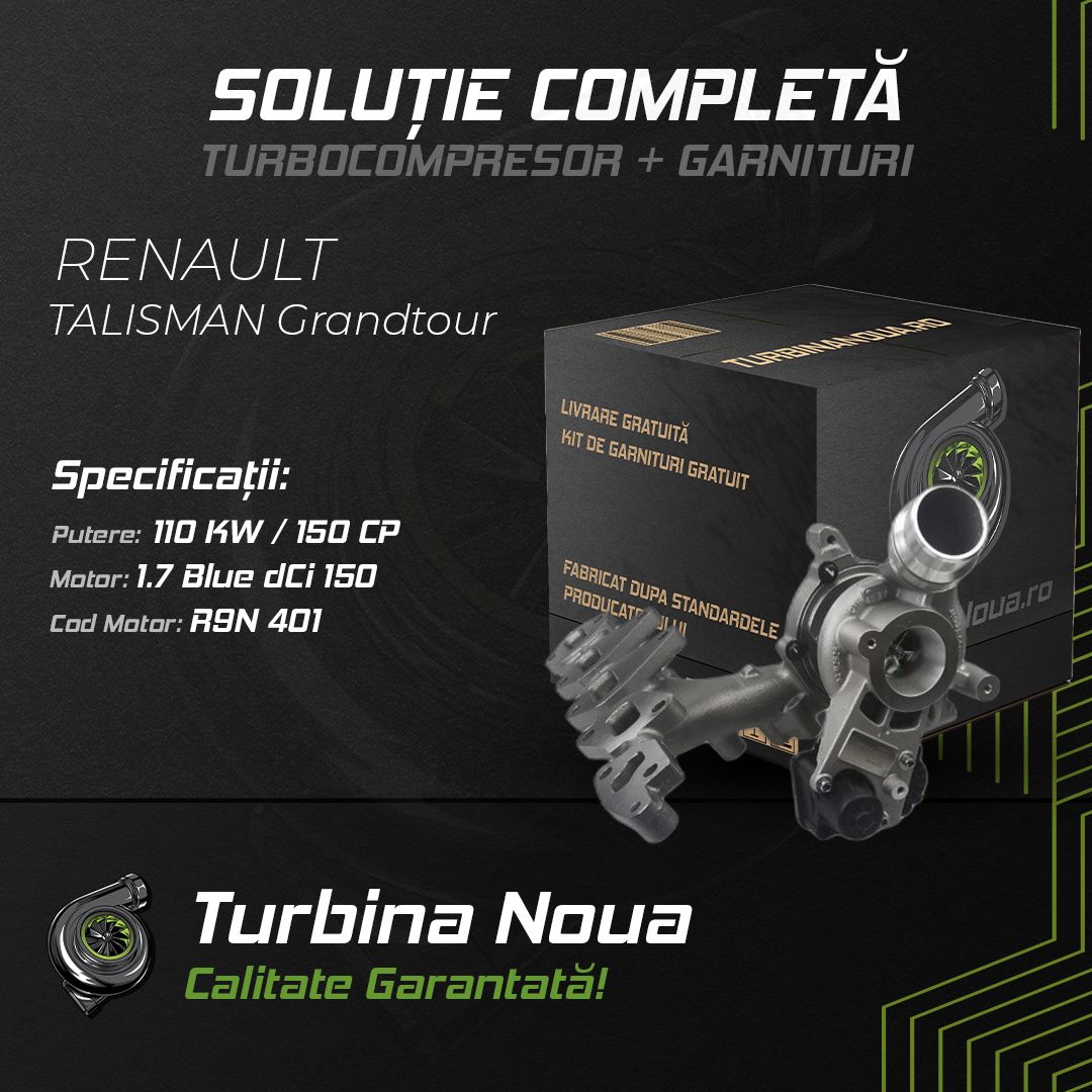 Turbina RENAULT TALISMAN Grandtour 1.7 Blue dCi 150 110 KW / 150 CP Noua - Image 2