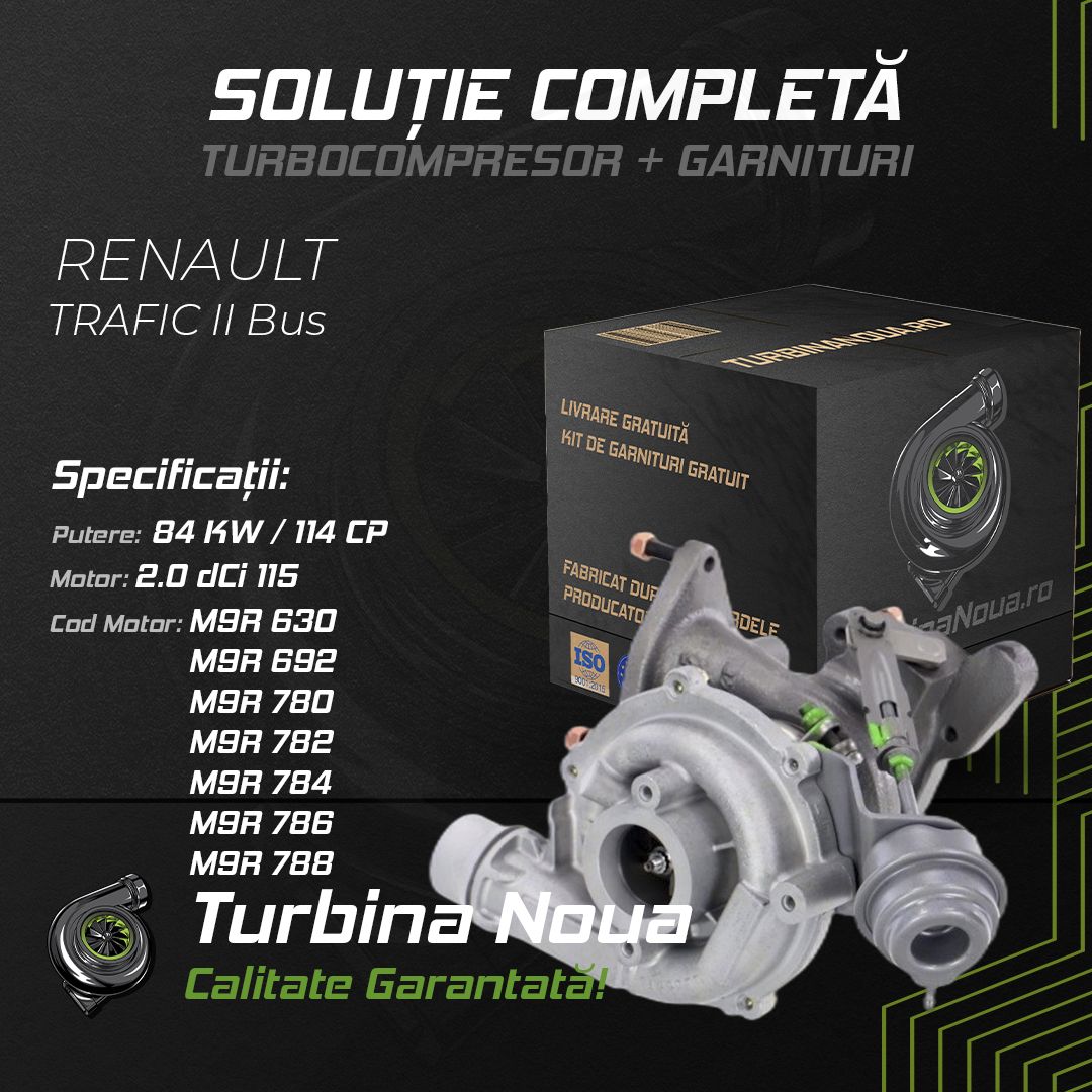Turbina RENAULT TRAFIC II Bus 2.0 dCi 115 84 KW / 114 CP Noua - Image 2