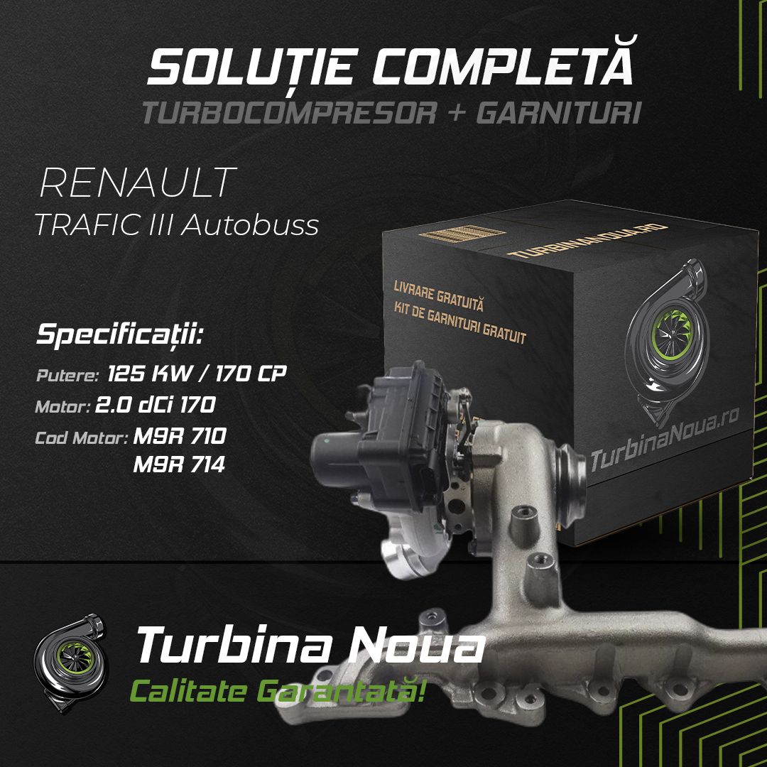 Turbina RENAULT TRAFIC III Autobuss 2.0 dCi 170 125 KW / 170 CP Noua - Image 2