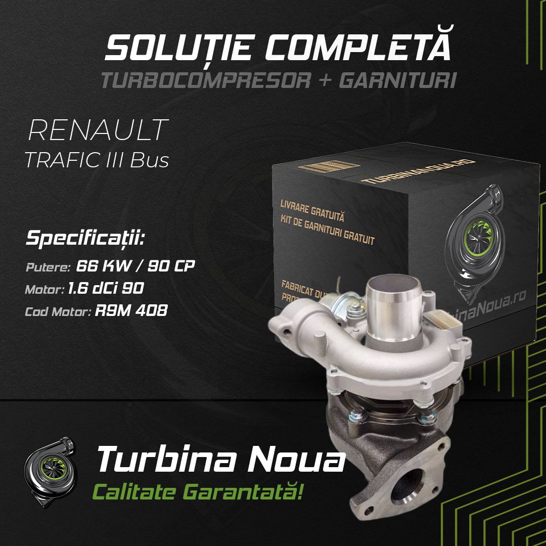 Turbina RENAULT TRAFIC III Bus 1.6 dCi 90 66 KW / 90 CP Noua - Image 2