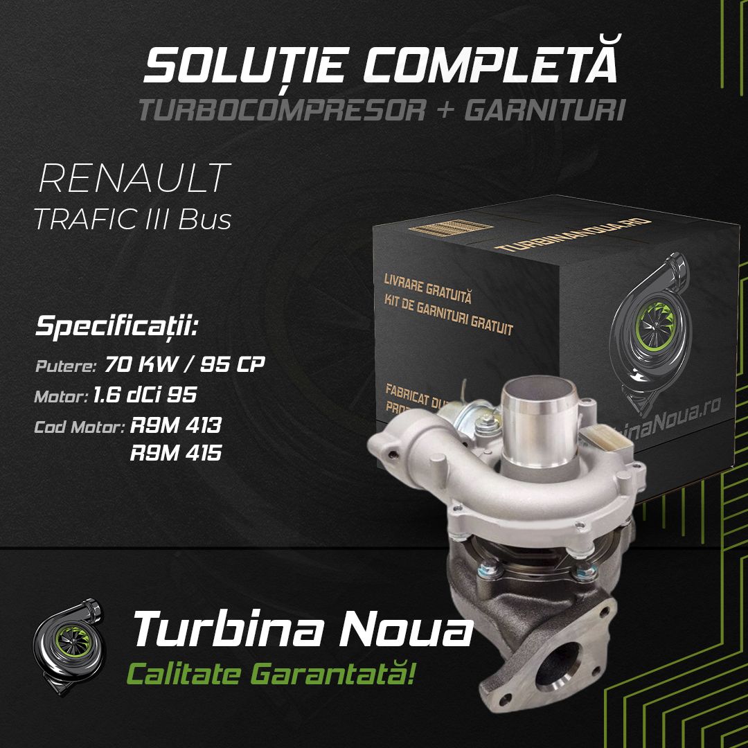 Turbina RENAULT TRAFIC III Bus 1.6 dCi 95 70 KW / 95 CP Noua - Image 2