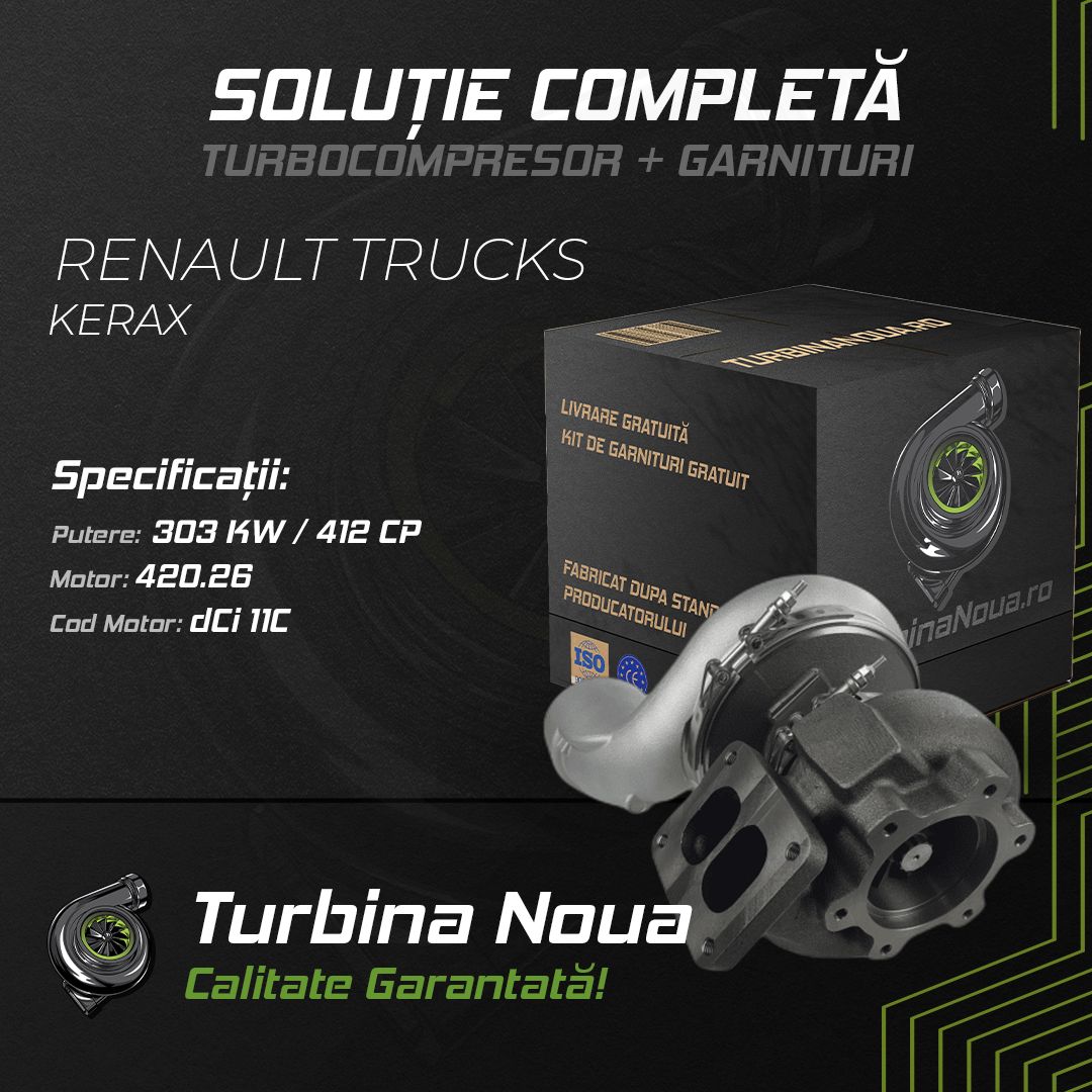 Turbina RENAULT TRUCKS KERAX 420.26 303 KW / 412 CP Noua - Image 2