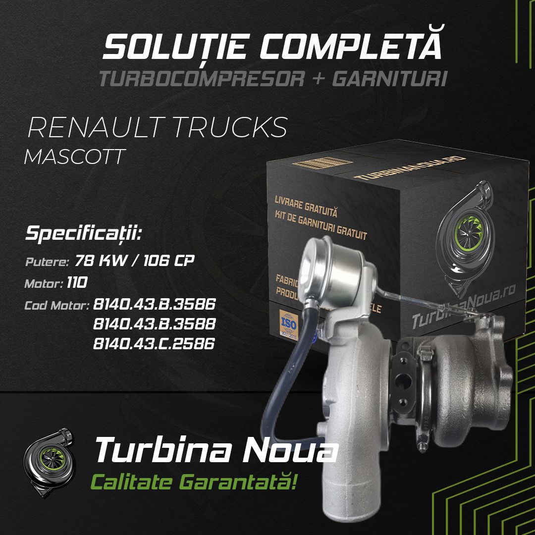 Turbina RENAULT TRUCKS MASCOTT 110 78 KW / 106 CP Noua - Image 2