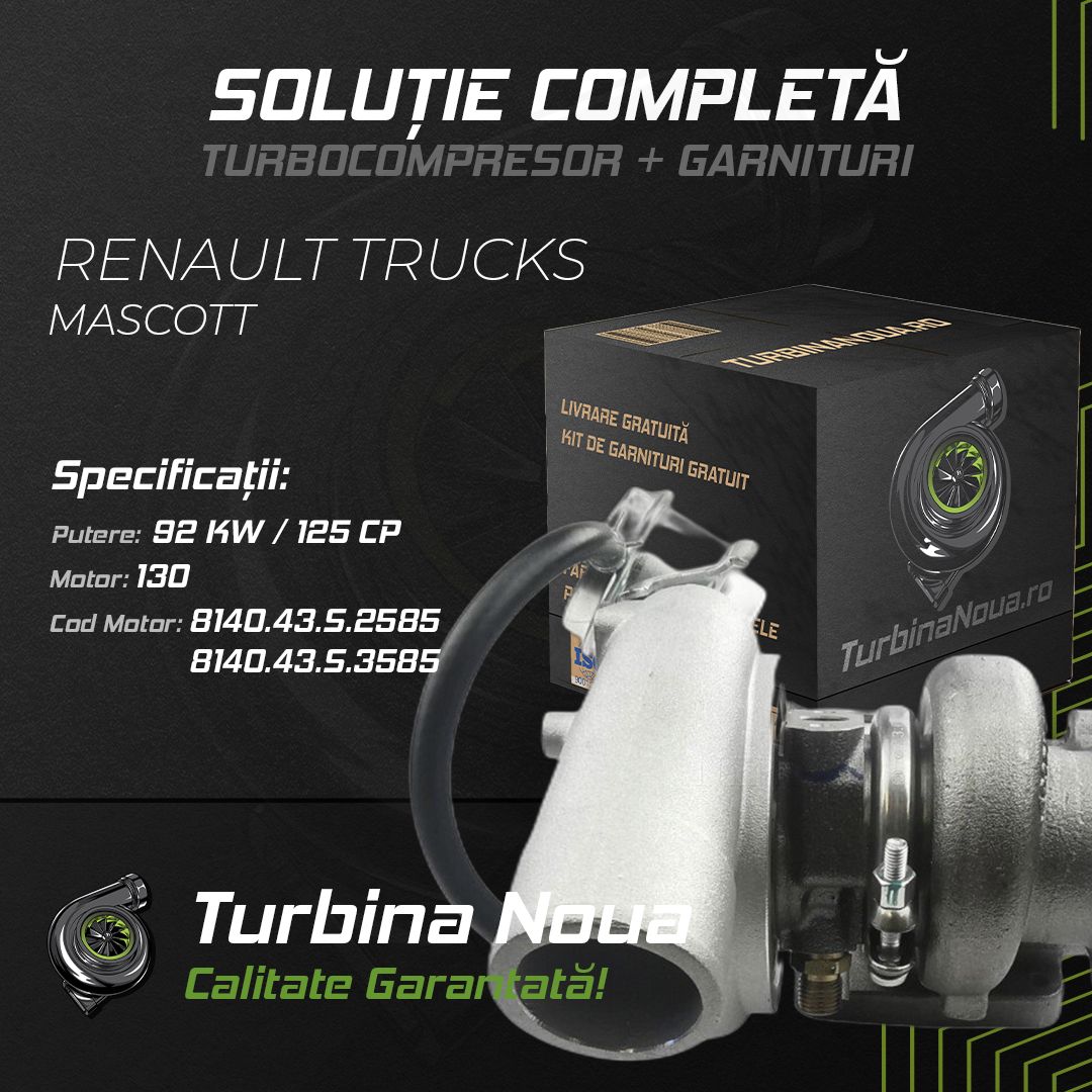 Turbina RENAULT TRUCKS MASCOTT 130 92 KW / 125 CP Noua - Image 2