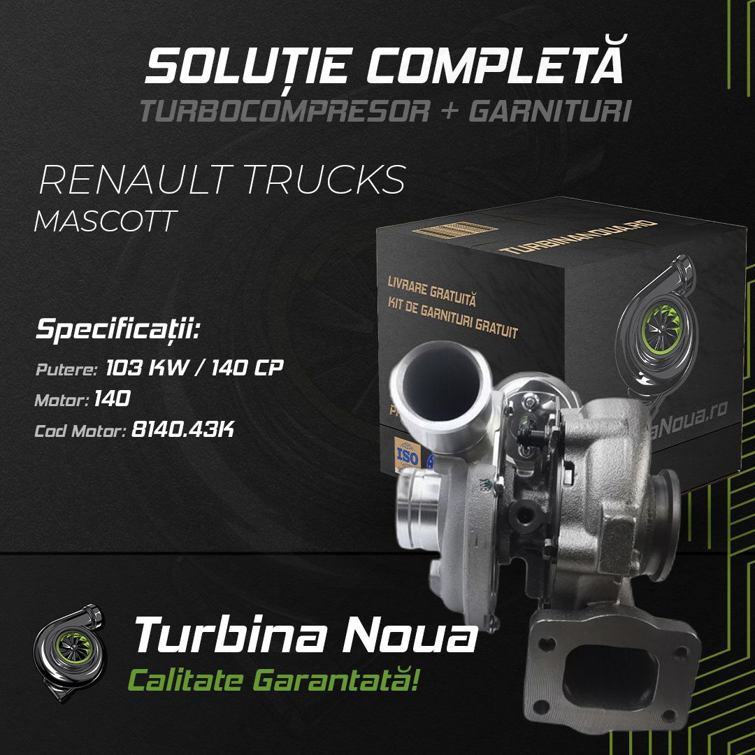 Turbina RENAULT TRUCKS MASCOTT 140 103 KW / 140 CP Noua - Image 2