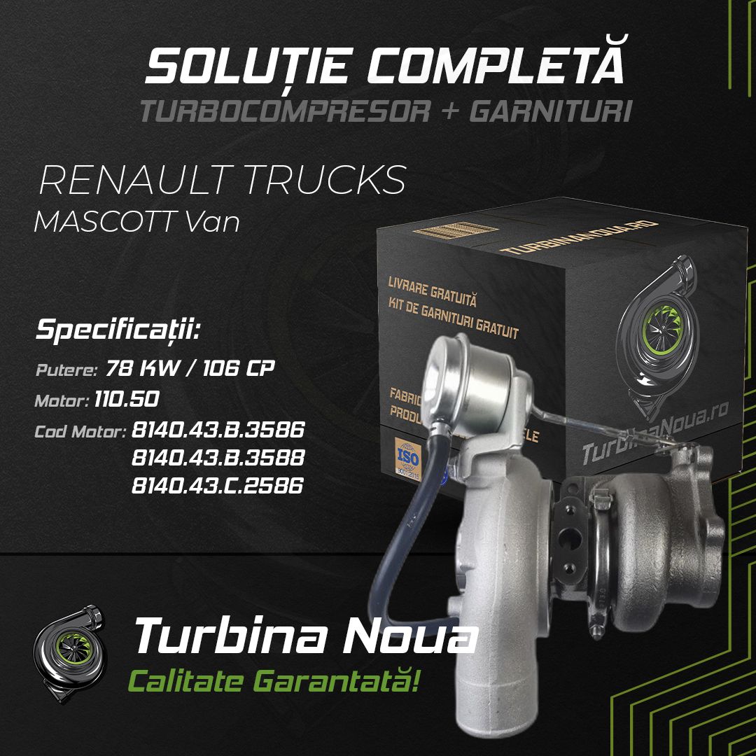 Turbina RENAULT TRUCKS MASCOTT Van 110.50 78 KW / 106 CP Noua - Image 2