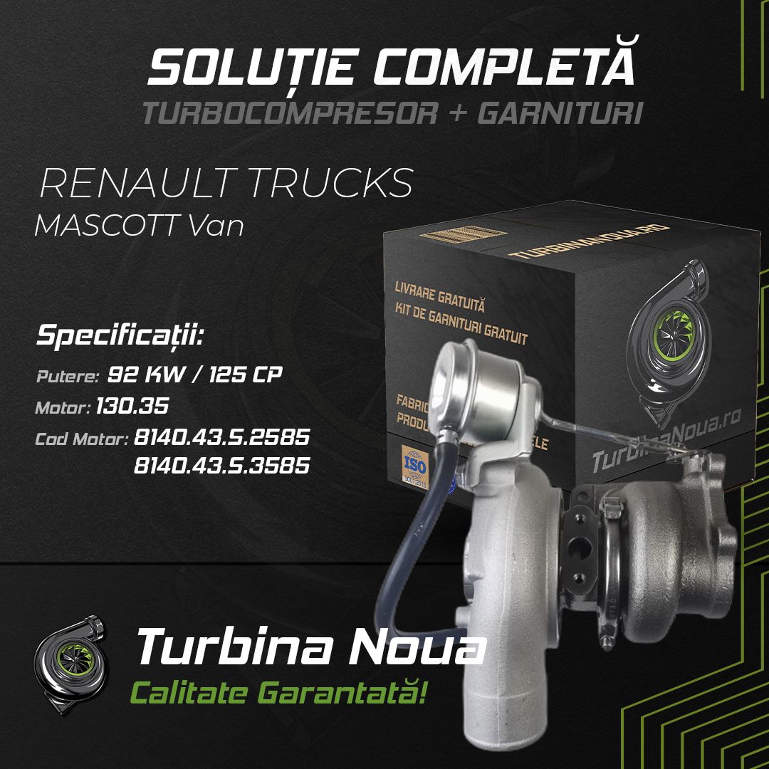 Turbina RENAULT TRUCKS MASCOTT Van 130.35 92 KW / 125 CP Noua - Image 2