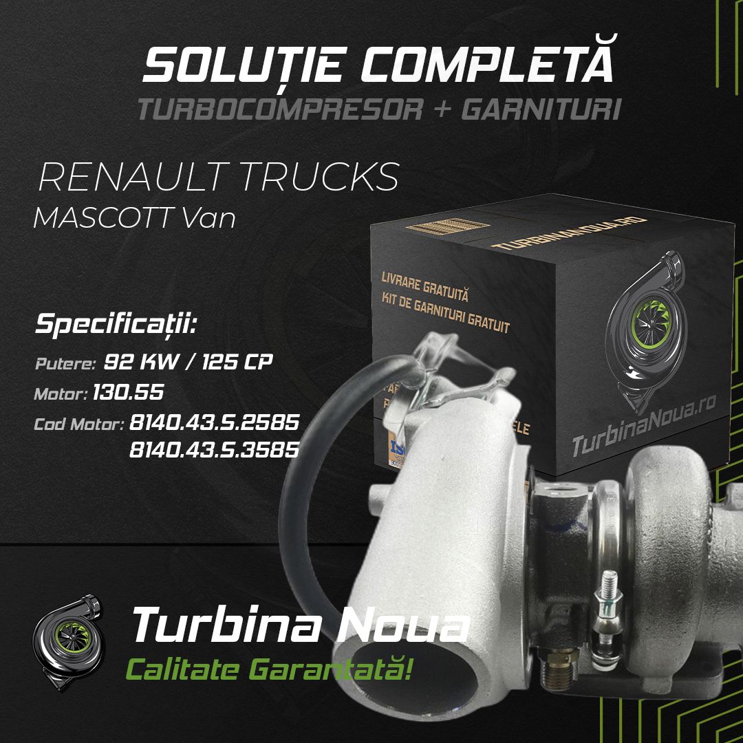 Turbina RENAULT TRUCKS MASCOTT Van 130.55 92 KW / 125 CP Noua - Image 2