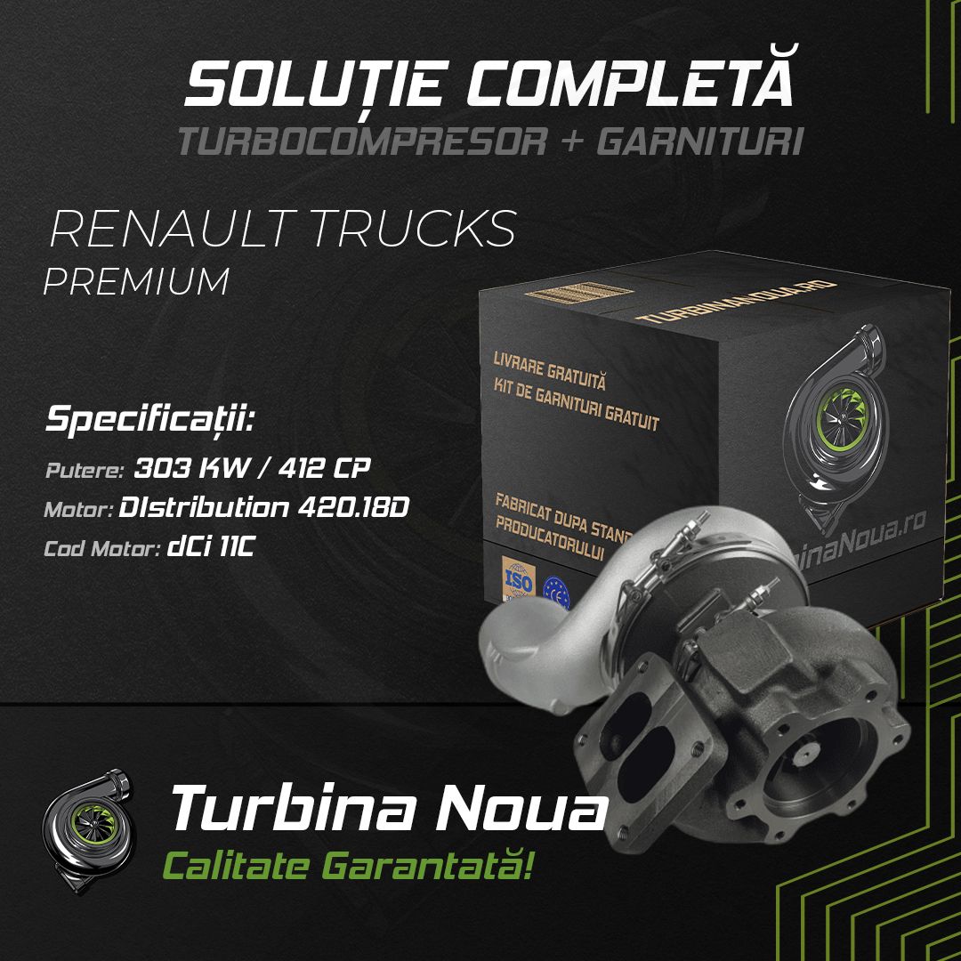 Turbina RENAULT TRUCKS PREMIUM Distribution 420.18D 303 KW / 412 CP Noua - Image 2