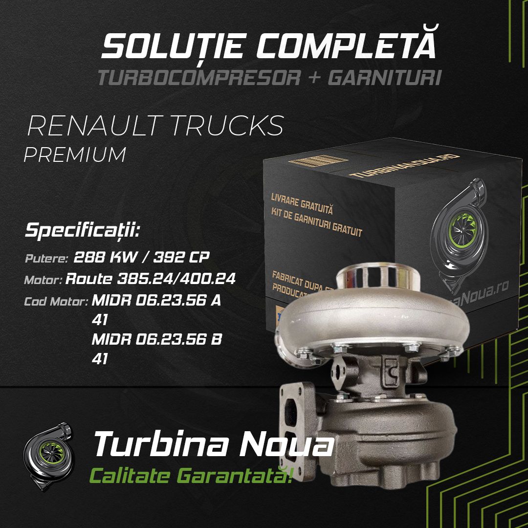 Turbina RENAULT TRUCKS PREMIUM Route 385.24;400.24 288 KW / 392 CP Noua - Image 2