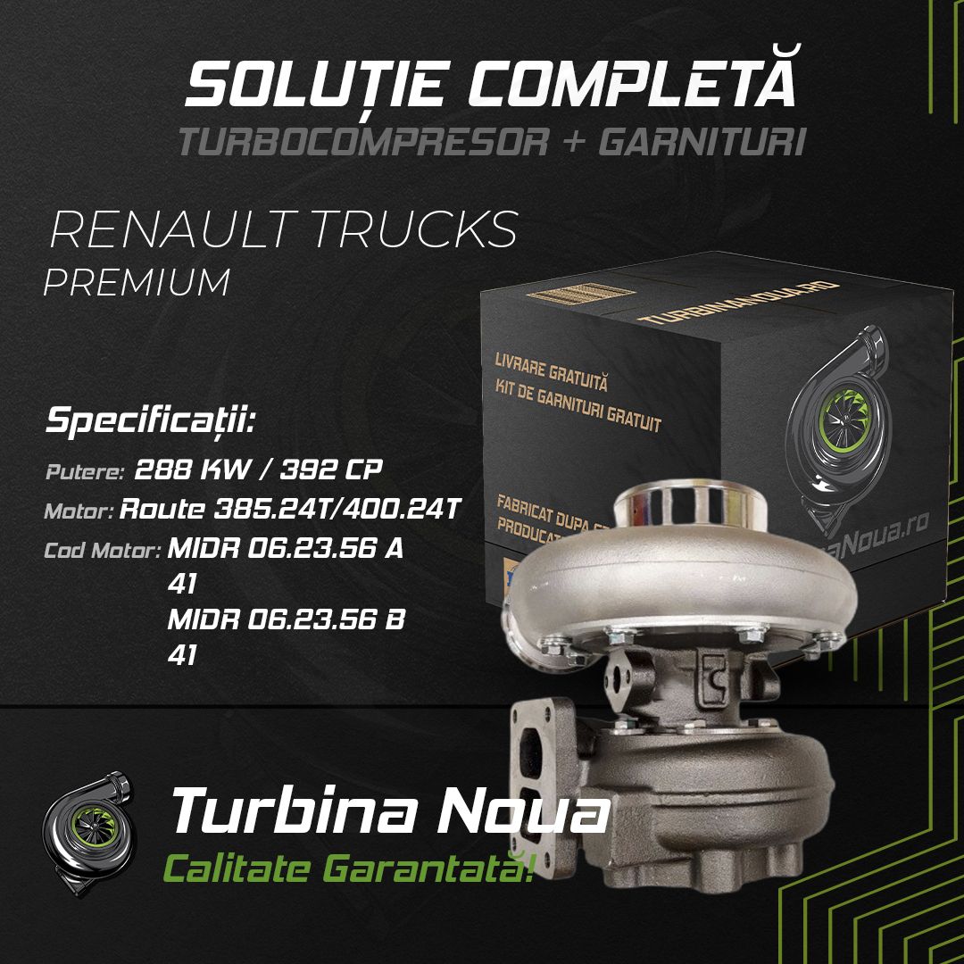 Turbina RENAULT TRUCKS PREMIUM Route 385.24T;400.24T 288 KW / 392 CP Noua - Image 2