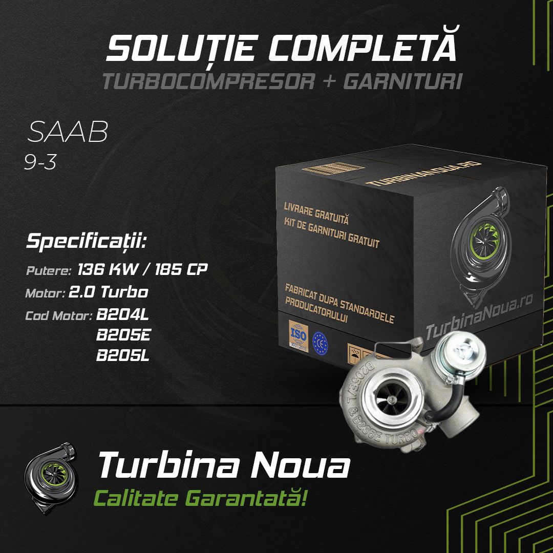 Turbina SAAB 9-3 2.0 Turbo 136 KW / 185 CP Noua - Image 2