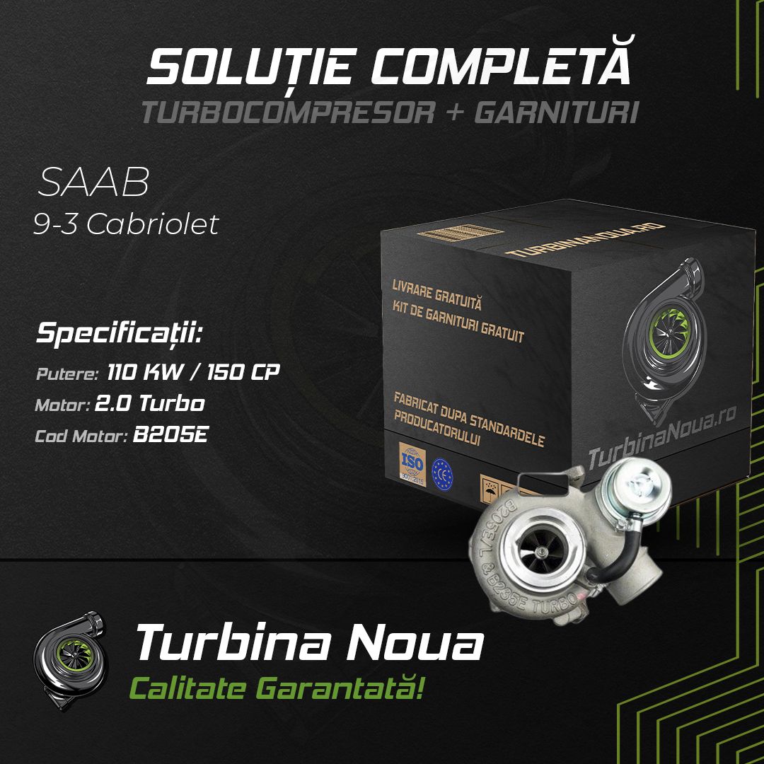 Turbina SAAB 9-3 Cabriolet 2.0 Turbo 110 KW / 150 CP Noua - Image 2