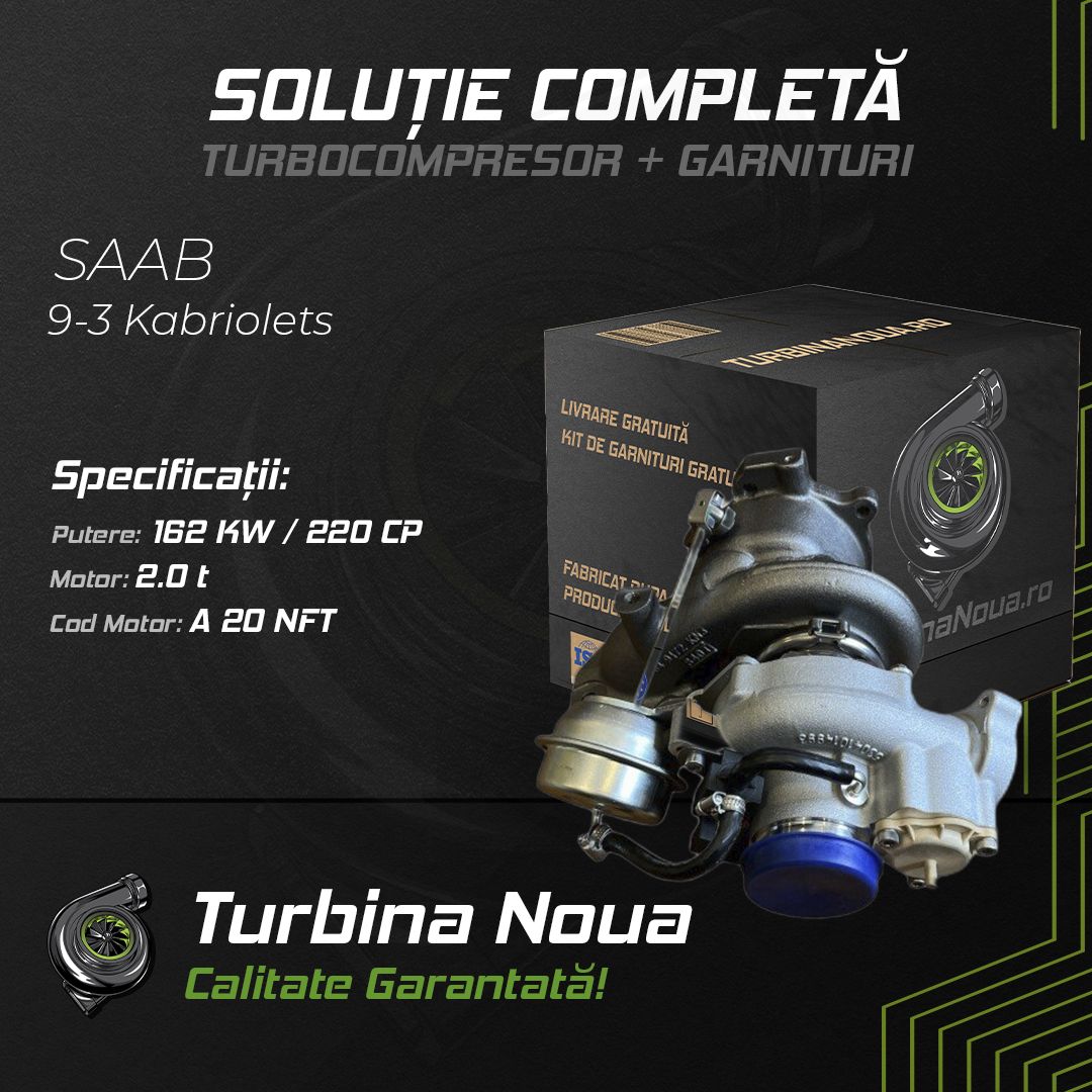 Turbina SAAB 9-3 Kabriolets 2.0 t 162 KW / 220 CP Noua - Image 2