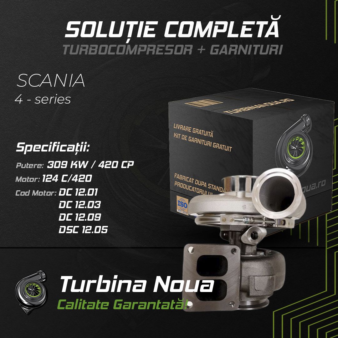 Turbina SCANIA 4 - series 124 C/420 309 KW / 420 CP Noua - Image 2