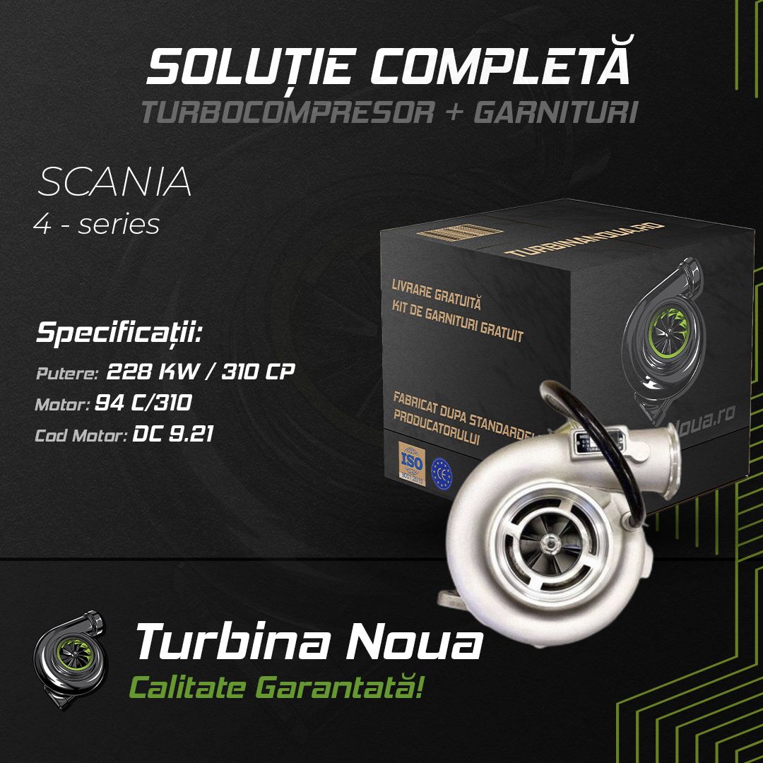 Turbina SCANIA 4 - series 94 C/310 228 KW / 310 CP Noua - Image 2