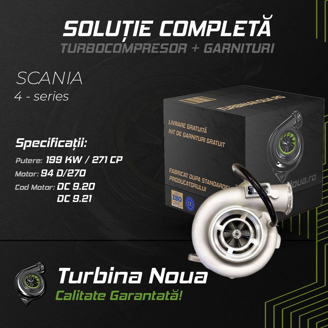 Turbina SCANIA 4 - series 94 D/270 199 KW / 271 CP Noua - Image 2