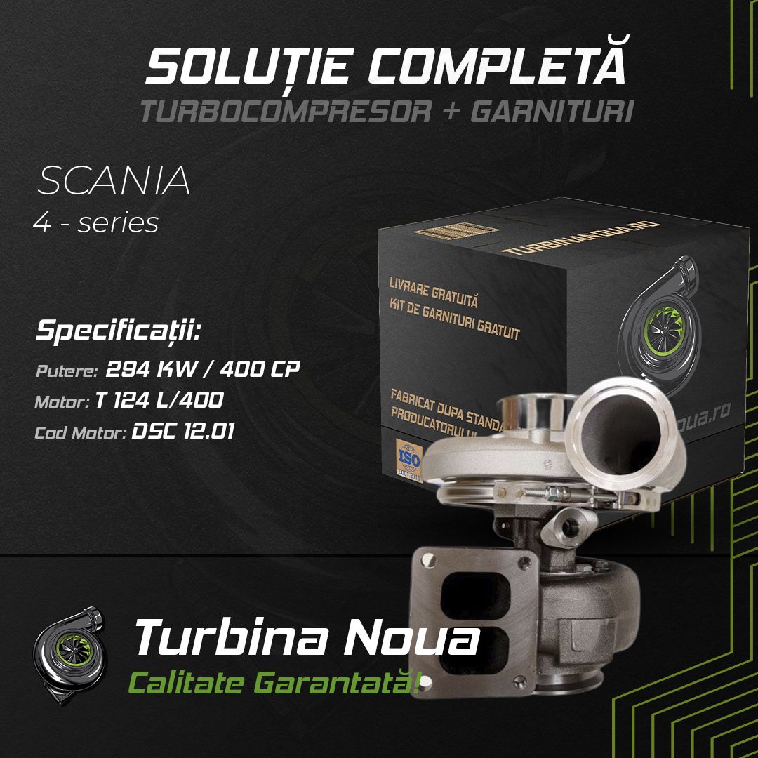 Turbina SCANIA 4 - series T 124 L/400 294 KW / 400 CP Noua - Image 2