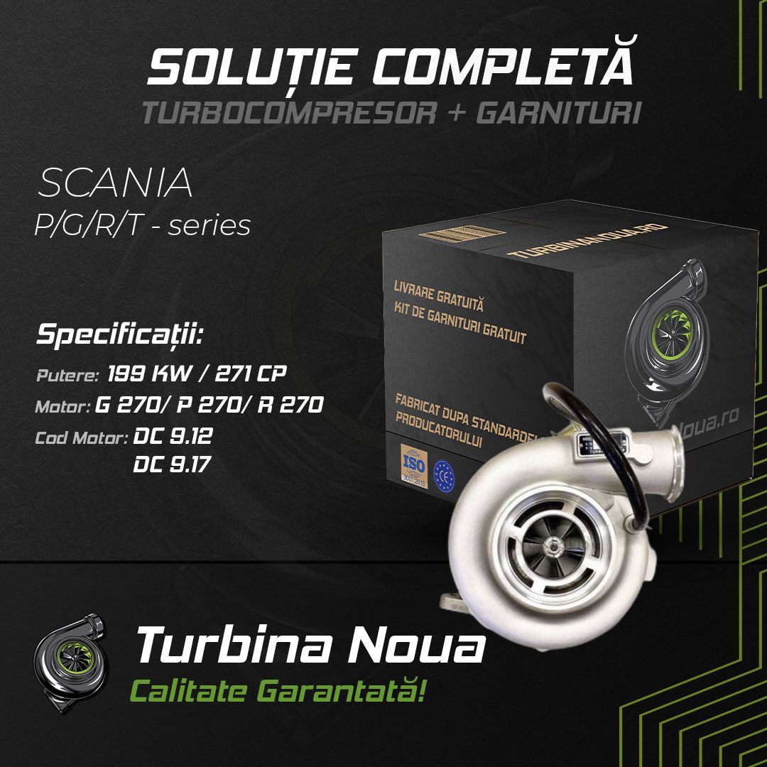 Turbina SCANIA P;G;R;T - series G 270; P 270; R 270 199 KW / 271 CP Noua - Image 2