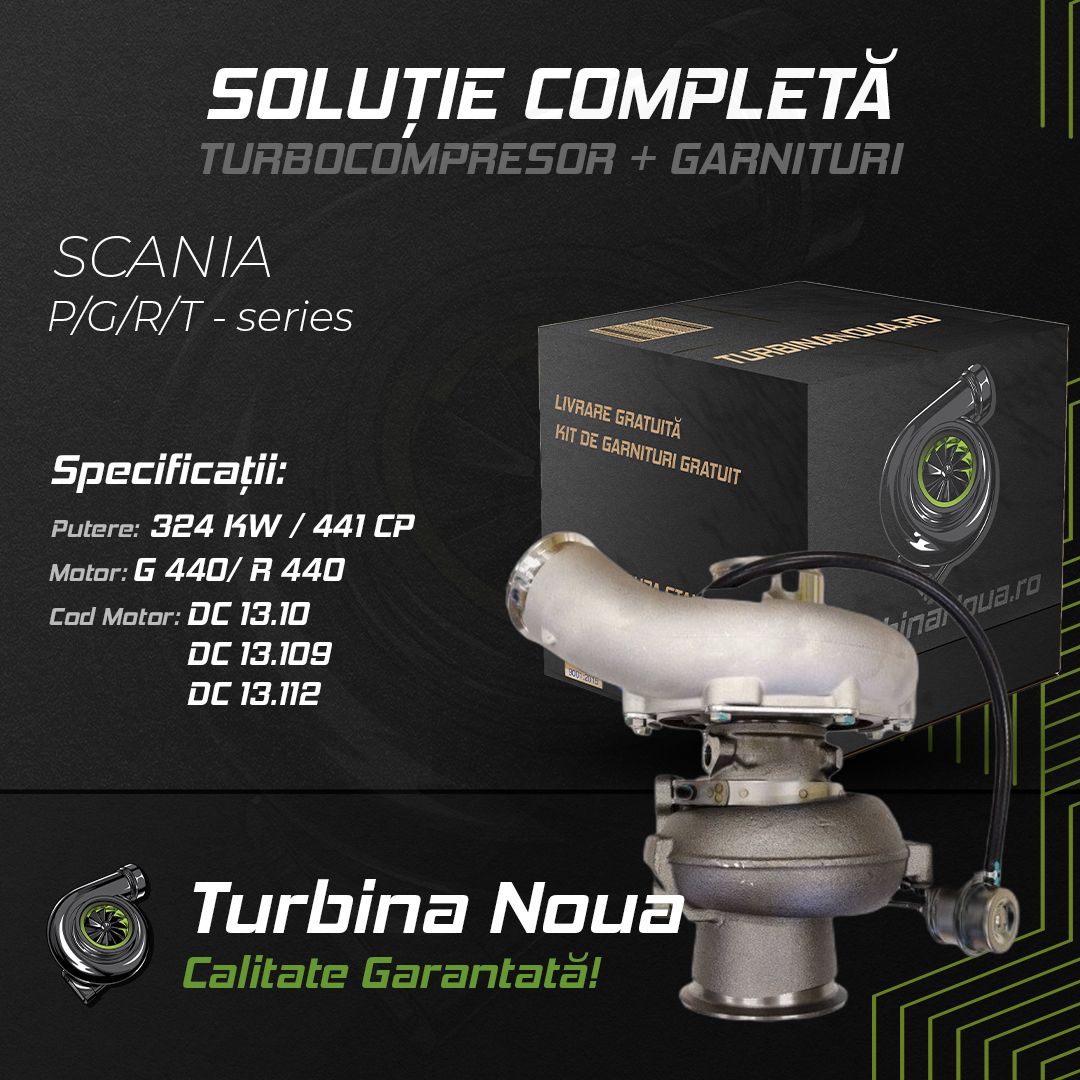 Turbina SCANIA P;G;R;T - series G 440; R 440 324 KW / 441 CP Noua - Image 2