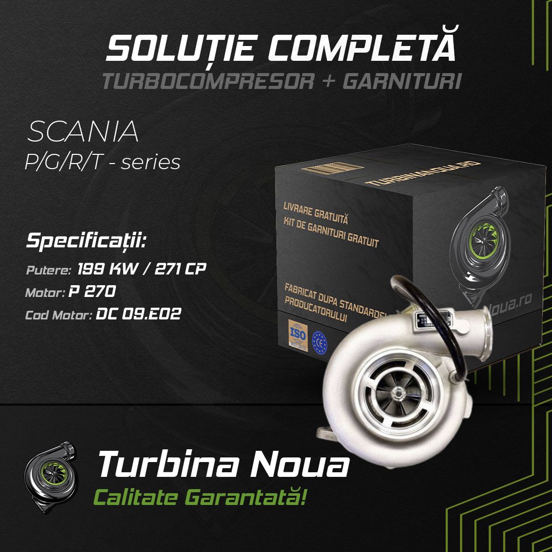 Turbina SCANIA P;G;R;T - series P 270 199 KW / 271 CP Noua - Image 2