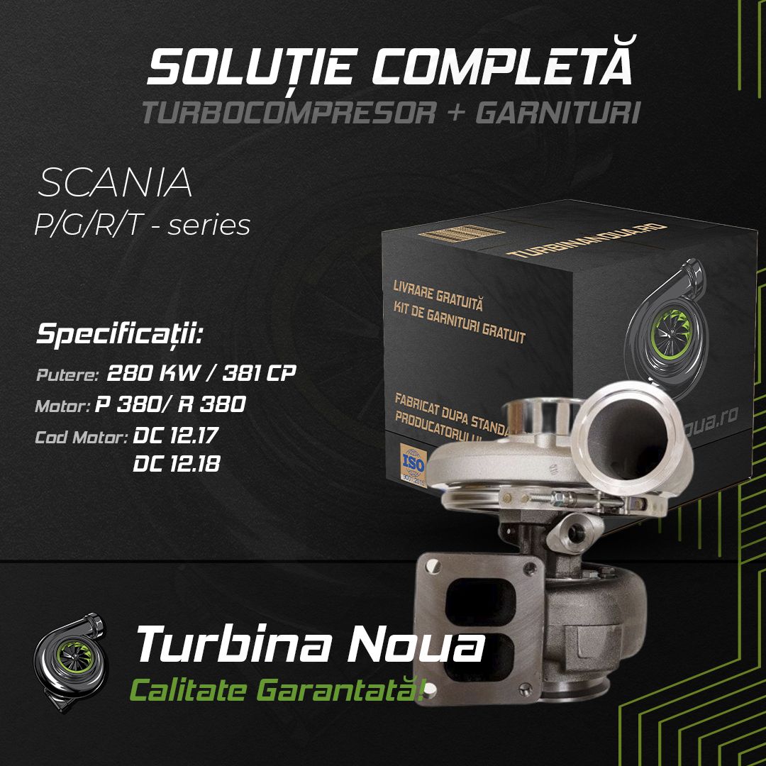 Turbina SCANIA P;G;R;T - series P 380; R 380 280 KW / 381 CP Noua - Image 2
