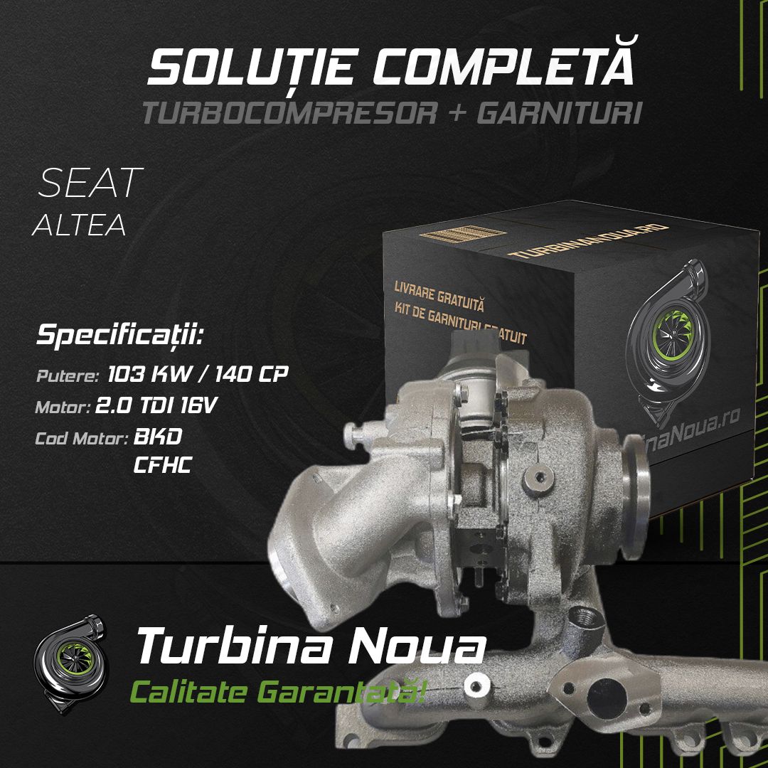 Turbina SEAT ALTEA 2.0 TDI 16V 103 KW / 140 CP Noua - Image 2